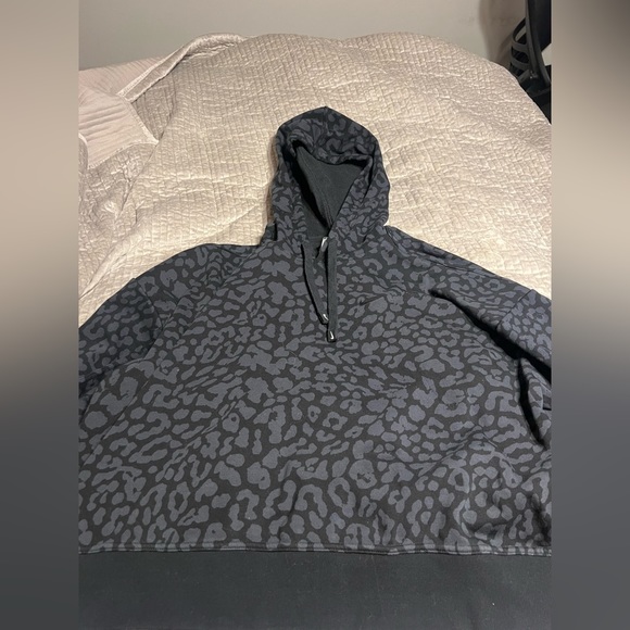 Nike Tops - Nike Black Leopard Hoodie XL